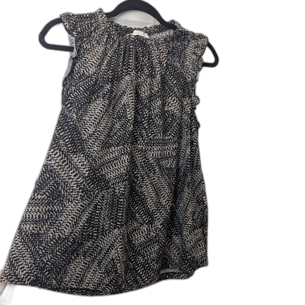 Ces Femme Flowy Swing Top Women’s Small Earthy Tones Flutter Sleeve Indie
